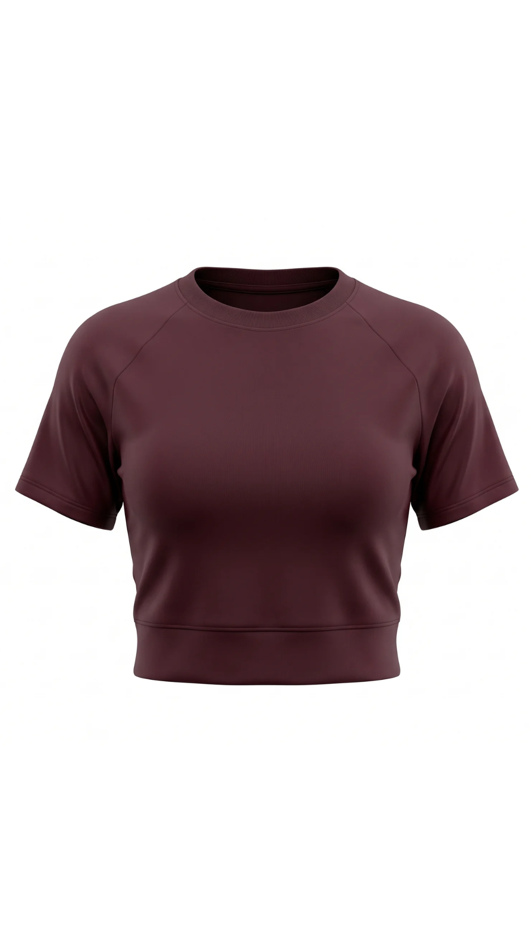 NOVA Crop Tee – Merlot