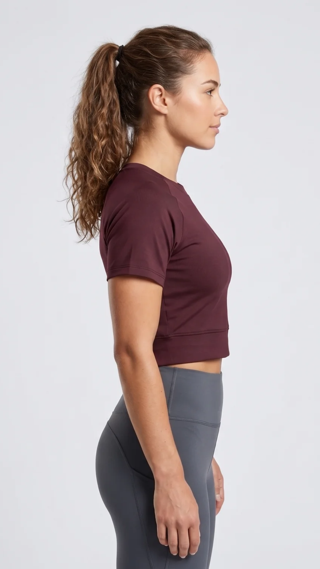 NOVA Crop Tee – Merlot
