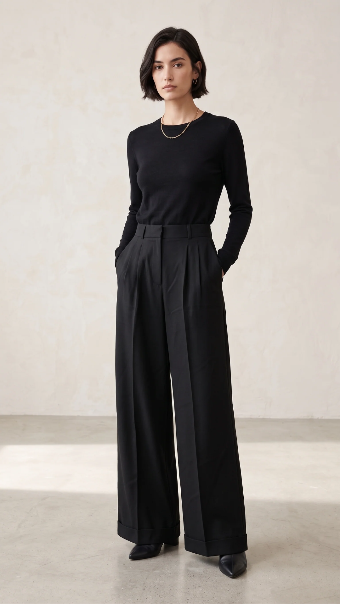 RIVA Wide Leg Pants – Black